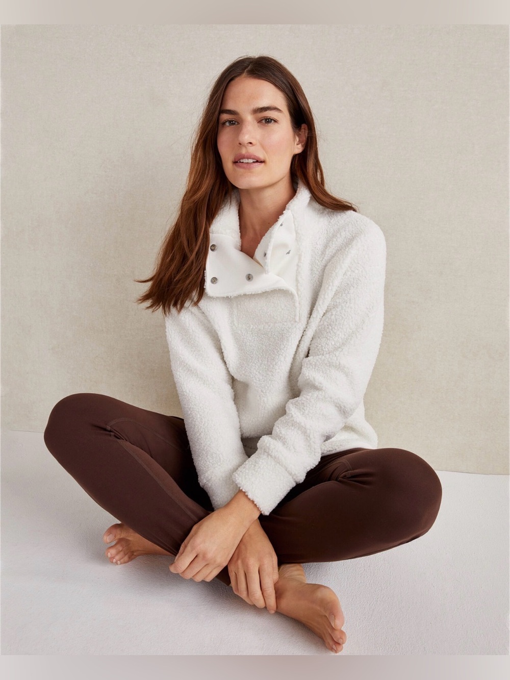 Haven Well Within Sherpa Snap Pullover - Collar, Cozy, Sustainable, Fall, Winter